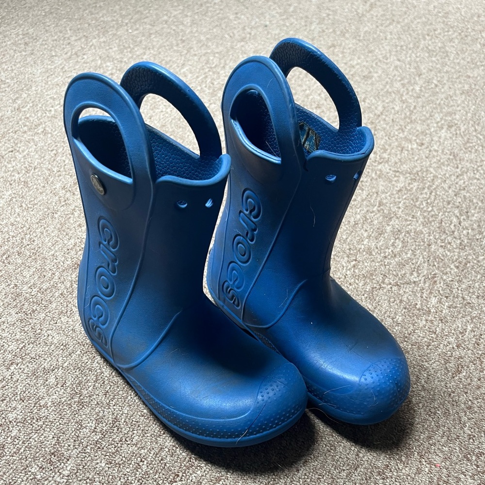 Crocs Kids Blue Rain Boots